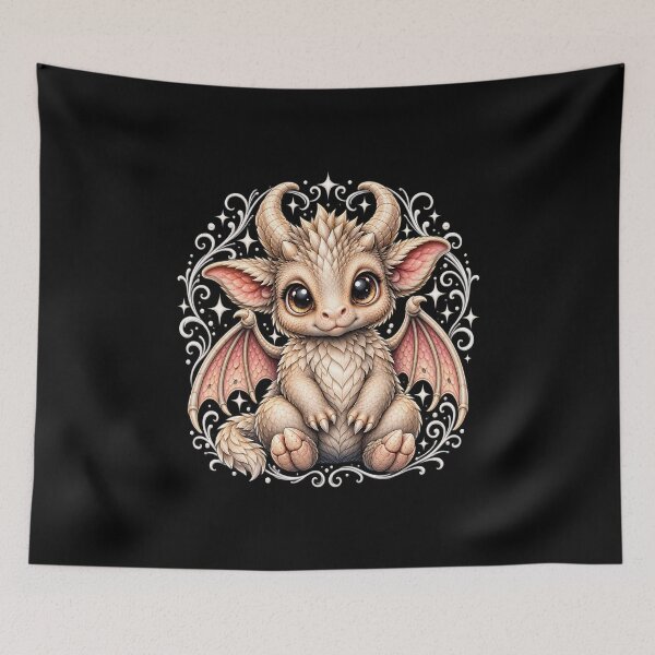 Item preview, Chubby Chibi Gargoyl Dragon Big Eyed Fantasy Creature Gothic Anime designed and sold by 3rd Eye Perceptions.