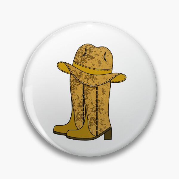Item preview, Brown Cowboy Boot And Hat designed and sold by Sartoris Art.