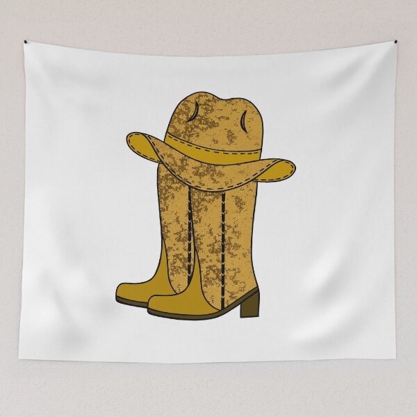 Item preview, Brown Cowboy Boot And Hat designed and sold by Sartoris Art.
