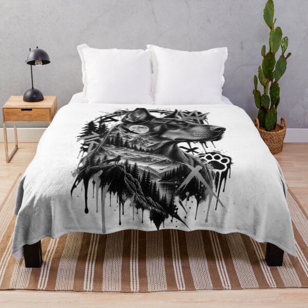 Item preview, Doberman Double Exposure Mountain Art designed and sold by AbderraimArt.