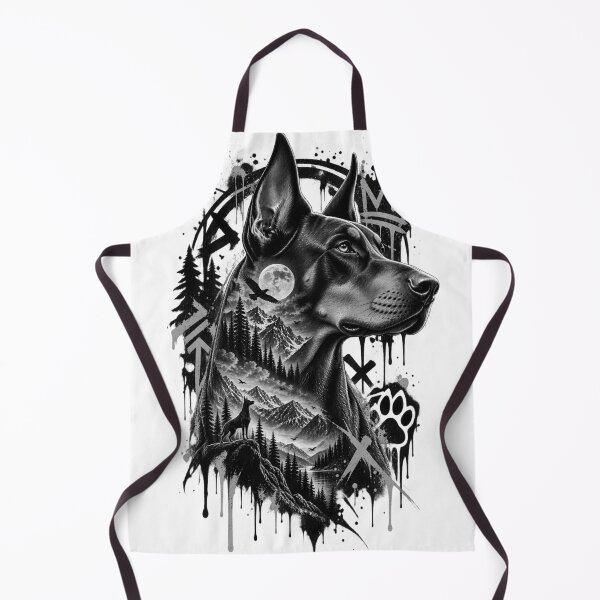 Item preview, Doberman Double Exposure Mountain Art designed and sold by AbderraimArt.