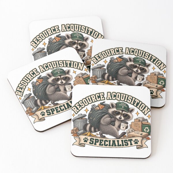 Item preview, Resource Acquisition Specialist Funny Raccoon designed and sold by taylorvinyls.