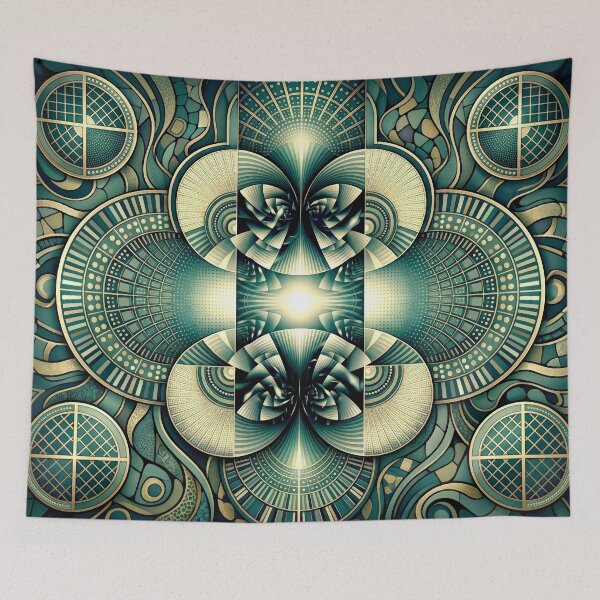 Item preview, Symmetrical Abstract Art Deco Fractal designed and sold by Frackxion.