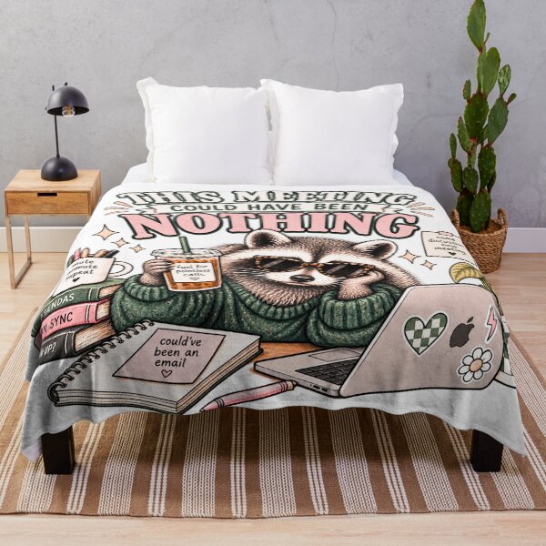 Item preview, Copy of This Meeting Could Have Been Nothing Funny Raccoon designed and sold by taylorvinyls.