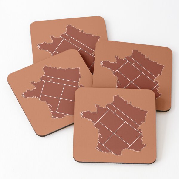 Item preview, Paris Clay Tennis Court Map Art designed and sold by gimbri.
