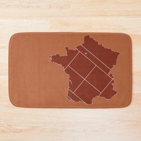 Item preview, Paris Clay Tennis Court Map Art designed and sold by gimbri.
