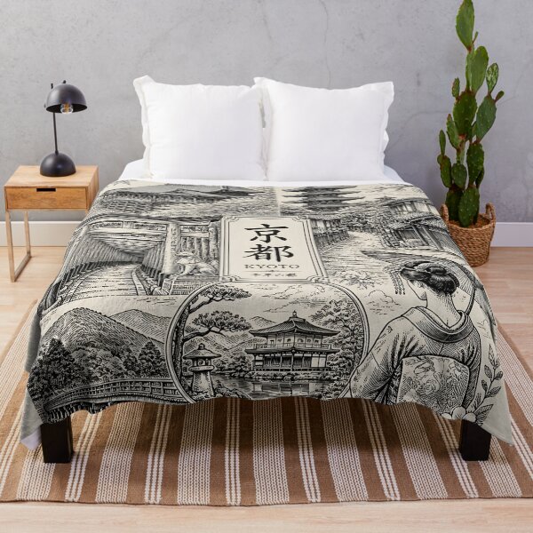 Item preview, Kyoto Japan Travel Vintage Japanese Temple Landscape designed and sold by GrinGalore.