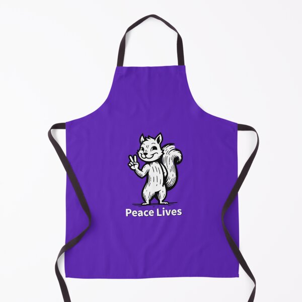Item preview, Peace Lives Squirrel on Purple Background designed and sold by MTeesGA.