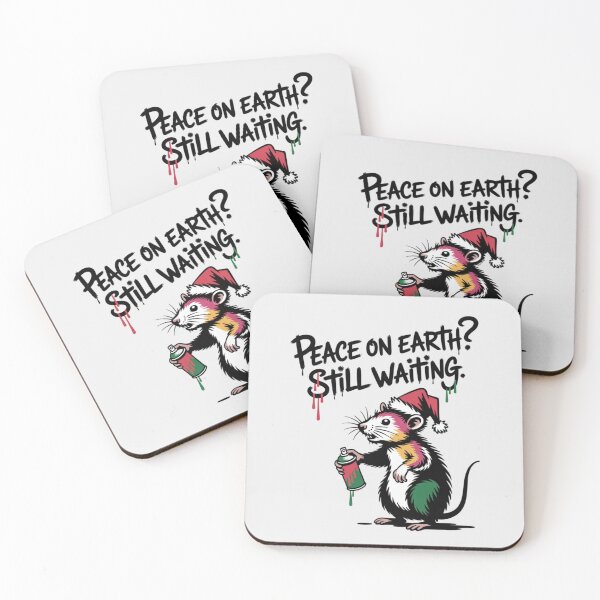 Item preview, Banksy Rat - Peace on Earth? Still Waiting. designed and sold by 123ks.
