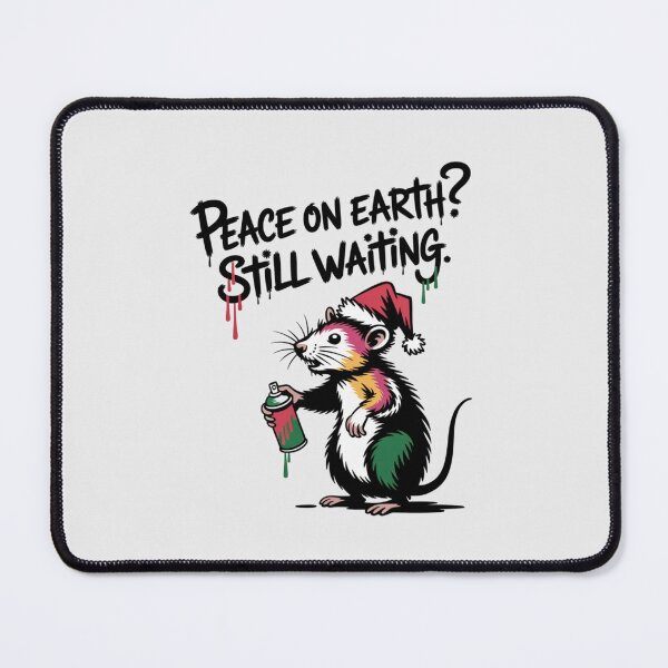 Item preview, Banksy Rat - Peace on Earth? Still Waiting. designed and sold by 123ks.
