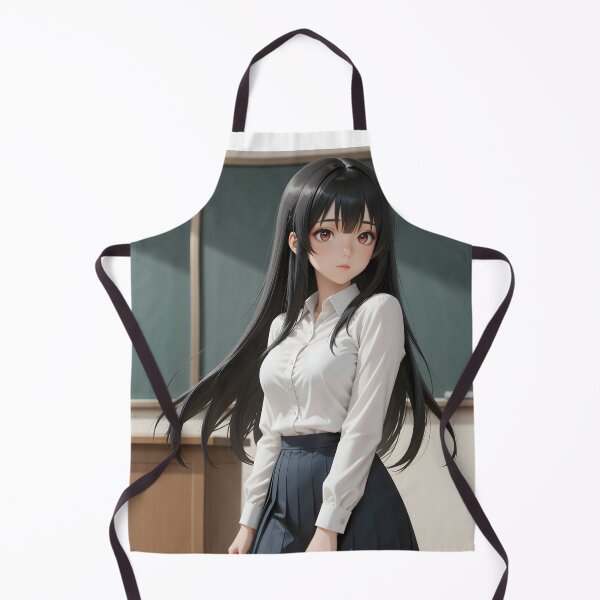 Item preview, Black Haired Anime Schoolgirl Elegant Classroom Student designed and sold by Killington.