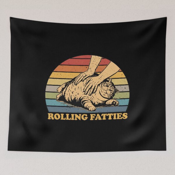 Item preview, Rolling Fatties Retro Sunset Cat Petting Graphic designed and sold by Dmo3HarkoArt.