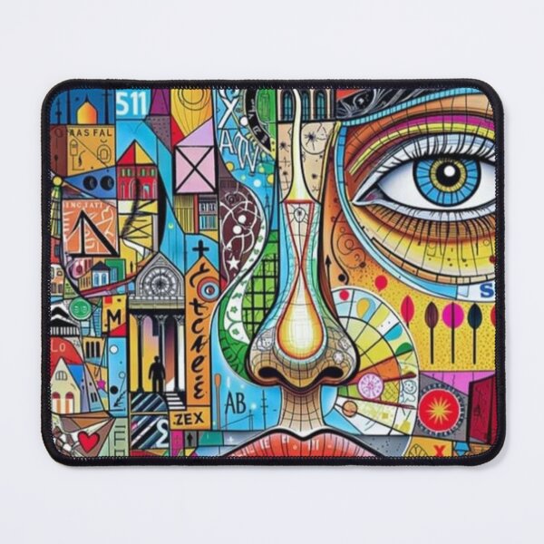 Item preview, Abstract Pop Art Woman Face Colorful City Mosaic Collage designed and sold by ArhaanFashions.