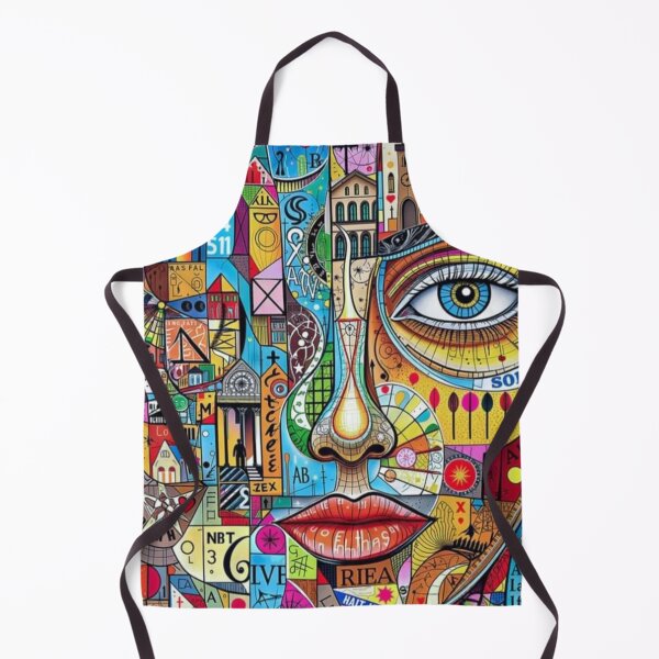 Item preview, Abstract Pop Art Woman Face Colorful City Mosaic Collage designed and sold by ArhaanFashions.