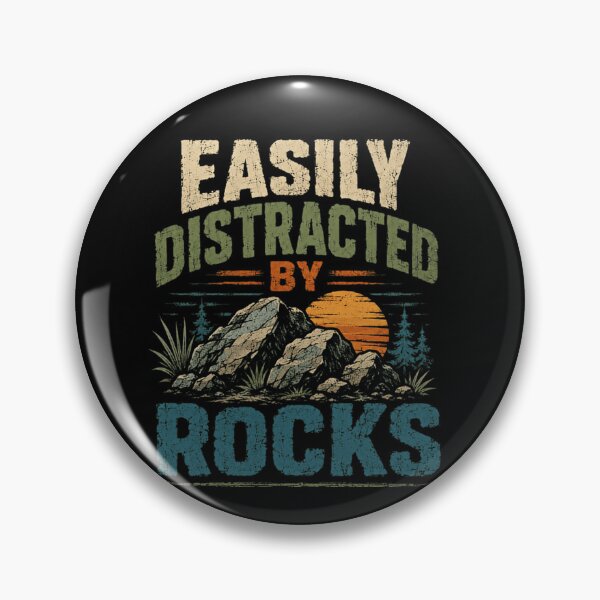 Item preview, Easily Distracted By Rocks Geology Geologist Rock Collector Mineral Lover Earth Science designed and sold by SkeletonsDanger.