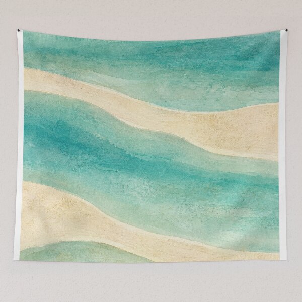 Item preview, Shallows From Above Watercolour Coastal designed and sold by GoldenHourWalls.