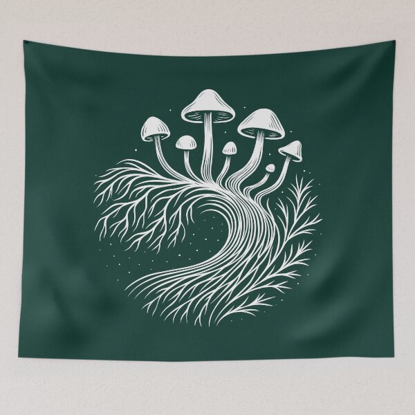 Item preview, Fungi Mycelium Tree Symbiosis Forest Botanical Art designed and sold by Christine Krahl.