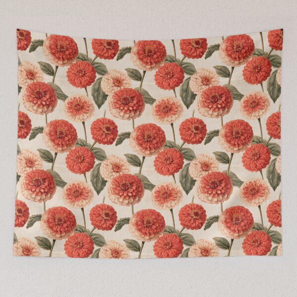 Item preview, Delicate Zinnia Floral  - Botanical Garden Pattern - Valentine Gifts For wife designed and sold by RoyalStarsPatts.