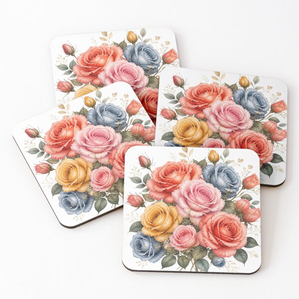 Item preview, Bold Rose Bouquet Black Floral Mug designed and sold by VaneDesings.