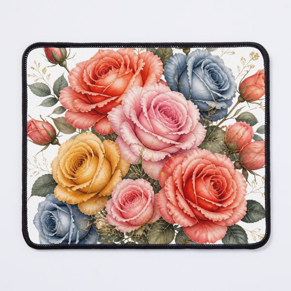 Item preview, Bold Rose Bouquet Black Floral Mug designed and sold by VaneDesings.