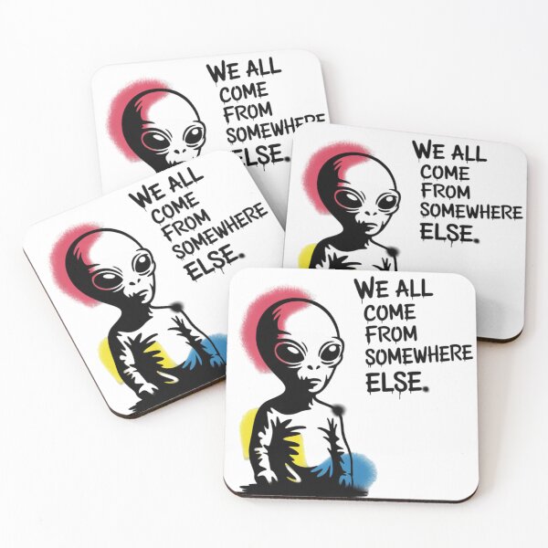 Item preview, Banksy Alien - We all come from somewhere else designed and sold by 123ks.