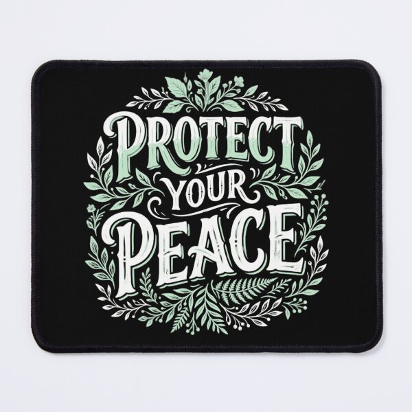 Item preview, Protect Your Peace Botanical Lettering Mental Health Quote designed and sold by KreatoLab.