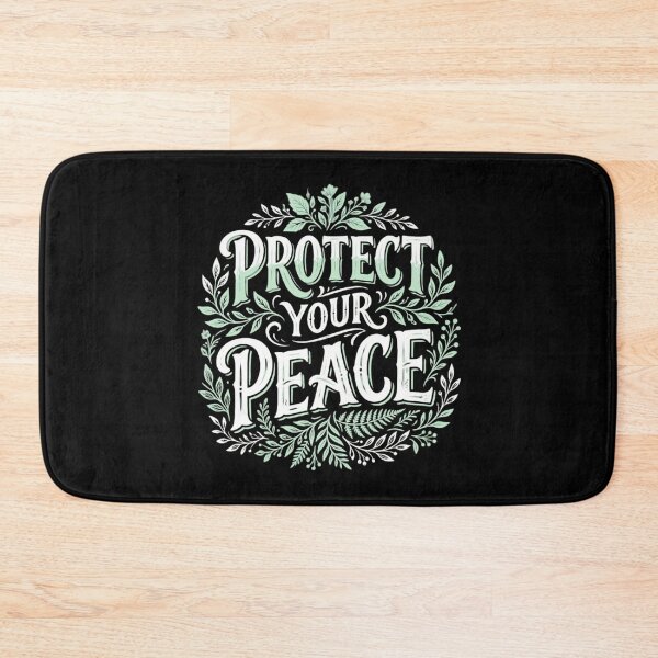 Item preview, Protect Your Peace Botanical Lettering Mental Health Quote designed and sold by YOUSSHOP01.