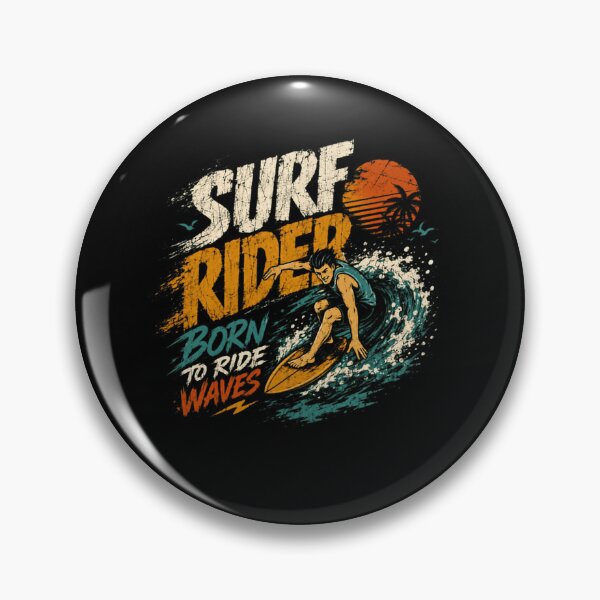 Item preview, Surf Rider Born To Ride Waves Surfing Surfer Ocean Watersports designed and sold by SkeletonsDanger.