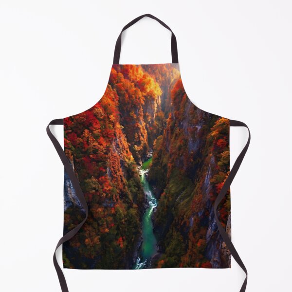 Item preview, Fiery Autumn Canyon Emerald River Photography designed and sold by conohitoAI-ArtGallery.