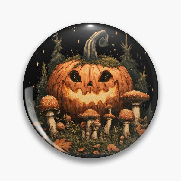 Item preview, Enchanted Pumpkin & Mushrooms – Spooky Forest Halloween designed and sold by KAM-KAM-STORE.