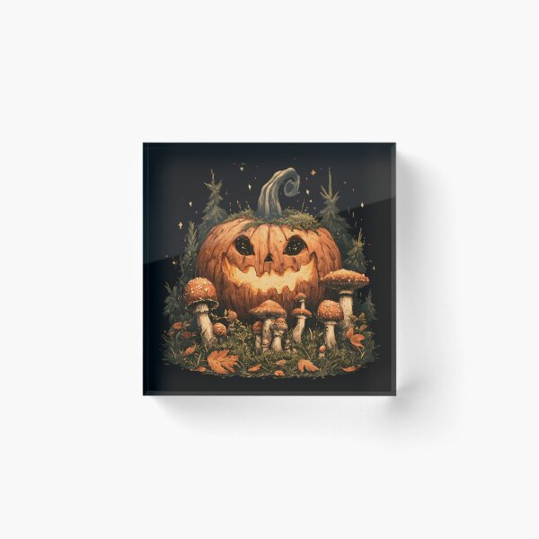 Item preview, Enchanted Pumpkin & Mushrooms – Spooky Forest Halloween designed and sold by KAM-KAM-STORE.