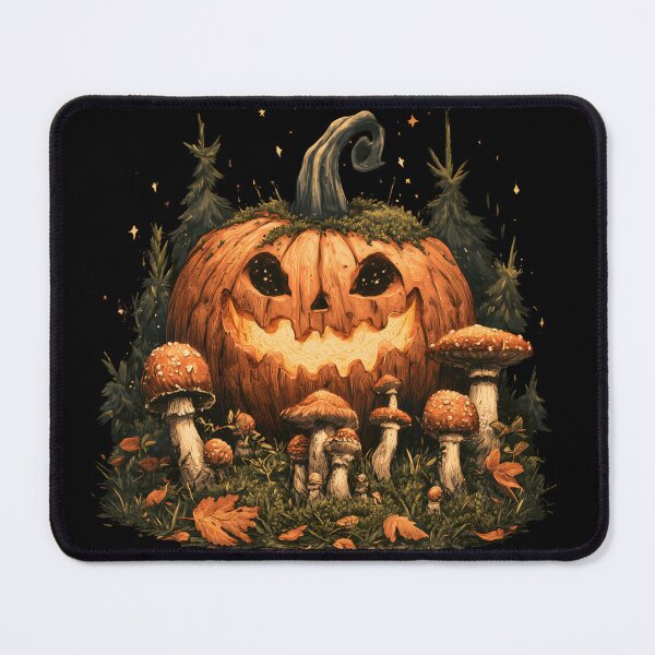 Item preview, Enchanted Pumpkin & Mushrooms – Spooky Forest Halloween designed and sold by KAM-KAM-STORE.