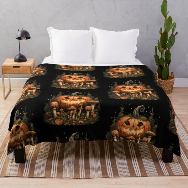 Item preview, Enchanted Pumpkin & Mushrooms – Spooky Forest Halloween designed and sold by KAM-KAM-STORE.