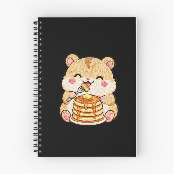 Item preview, Cute Hamster Eating Pancakes Kawaii Embroidery Patch designed and sold by ColorSplash123.