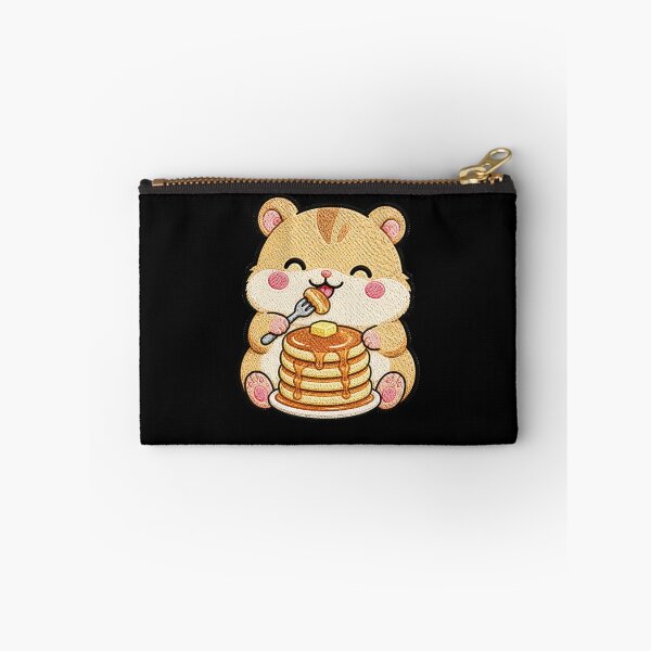 Item preview, Cute Hamster Eating Pancakes Kawaii Embroidery Patch designed and sold by ColorSplash123.