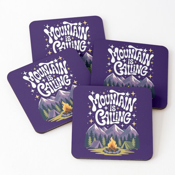 Item preview, Mountain Camping Is Calling – Whimsical “Mountain Is Calling” Adventure Under the Stars with Majestic Peaks, Pine Forests and Cozy Campfire designed and sold by Huddy-clothes.