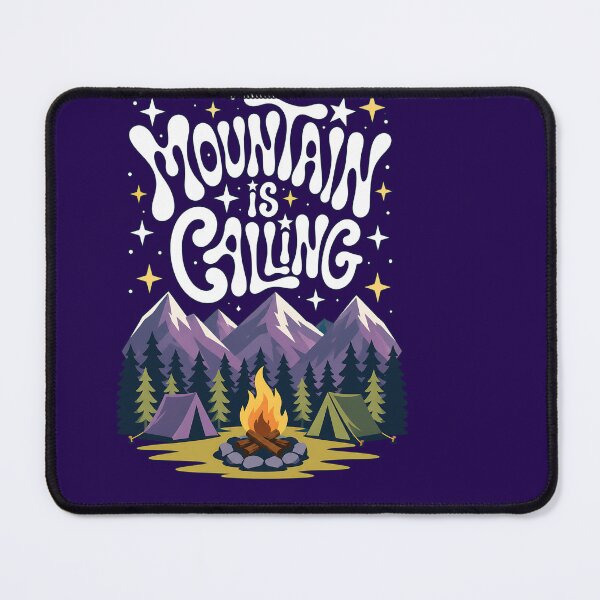 Item preview, Mountain Camping Is Calling – Whimsical “Mountain Is Calling” Adventure Under the Stars with Majestic Peaks, Pine Forests and Cozy Campfire designed and sold by Huddy-clothes.