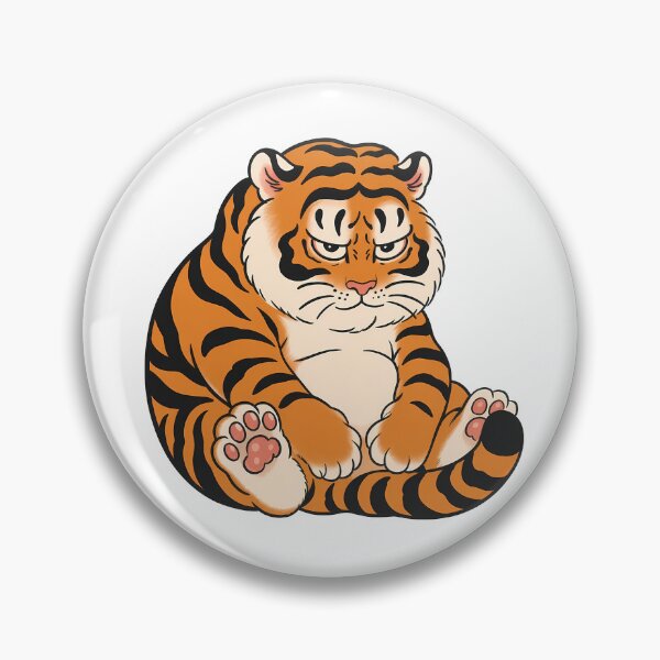 Item preview, Grumpy Chubby Tiger Sitting Paw Pads designed and sold by aigcx.