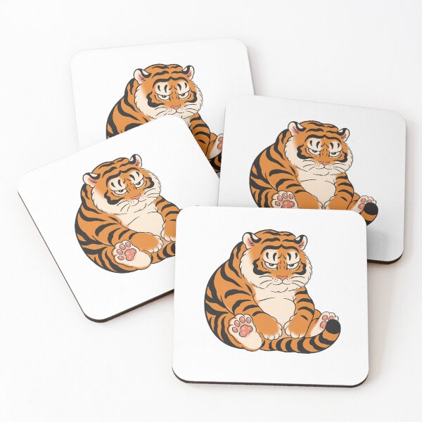 Item preview, Grumpy Chubby Tiger Sitting Paw Pads designed and sold by aigcx.