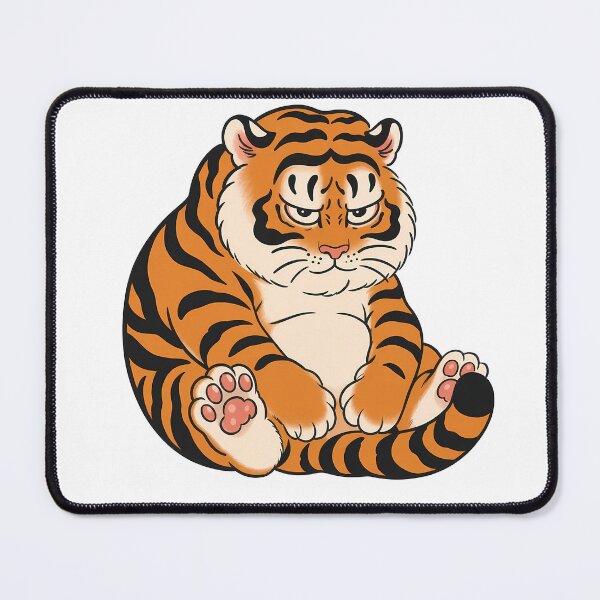 Item preview, Grumpy Chubby Tiger Sitting Paw Pads designed and sold by aigcx.