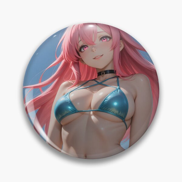 Item preview, Pink Haired Anime Girl in Blue Bikini Summer Beach Beauty designed and sold by Killington.