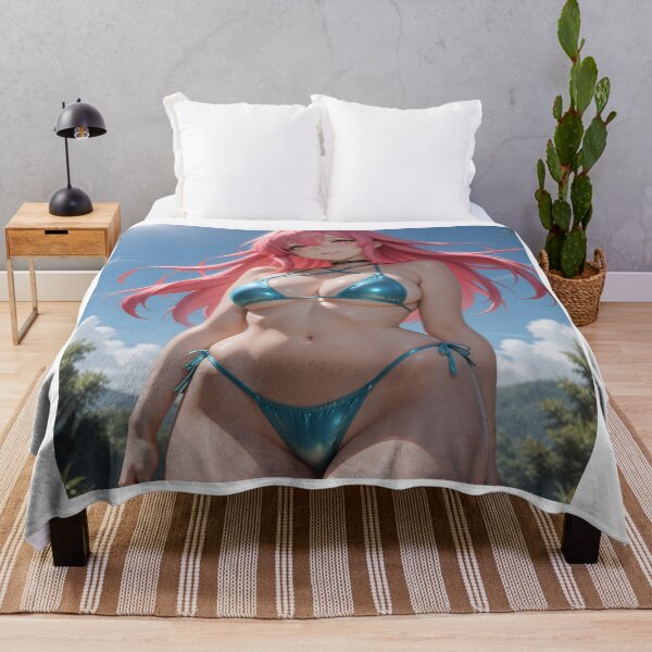 Item preview, Pink Haired Anime Girl in Blue Bikini Summer Beach Beauty designed and sold by Killington.