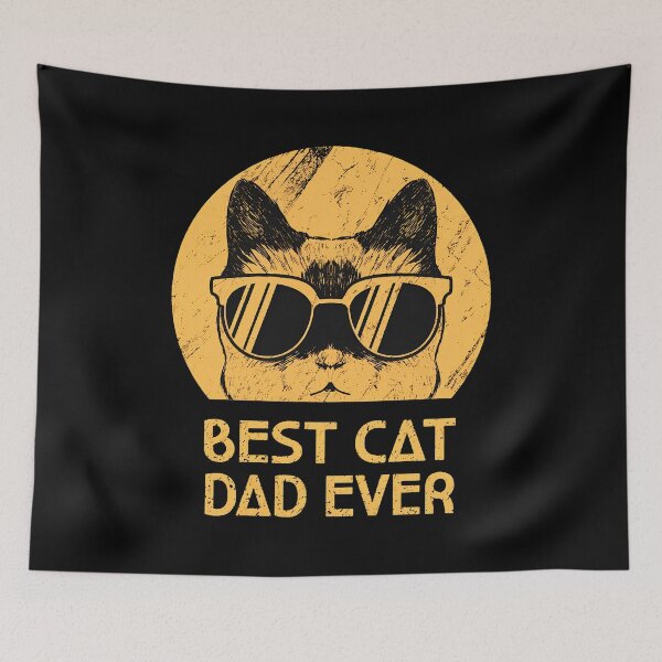 Item preview, Best Cat Dad Ever Cool Cat Sunglasses Retro Design designed and sold by Dmo3HarkoArt.