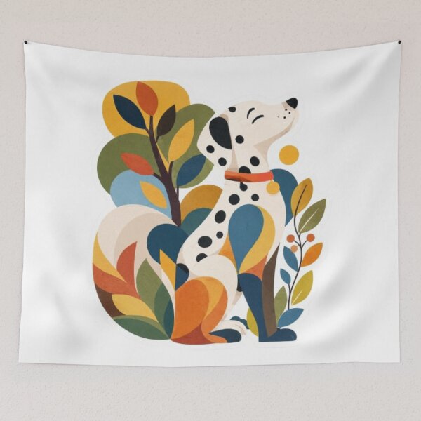 Item preview, Stylish Dalmatian Dog Botanical Portrait designed and sold by Snurly.