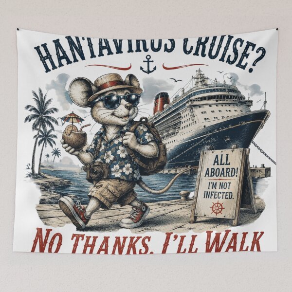 Item preview, Hantavirus Cruise No Thanks Funny Mouse Vacation designed and sold by ZENVIRART.