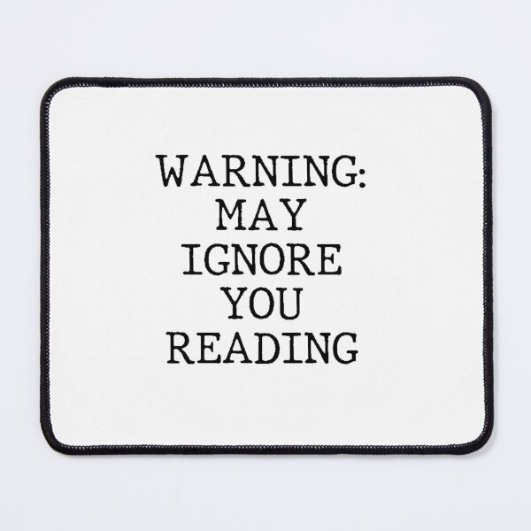Item preview, Text Typography Warning: may ignore you reading Introvert + Books designed and sold by TypeboldStudio.