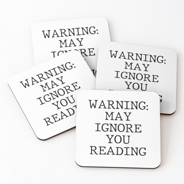 Item preview, Text Typography Warning: may ignore you reading Introvert + Books designed and sold by TypeboldStudio.