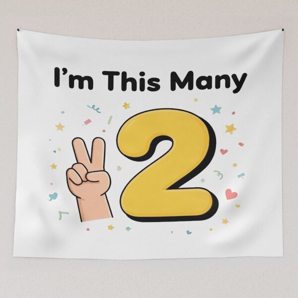 Item preview, I'm This Many Two — Kids Birthday Shirt designed and sold by Art&Fun.