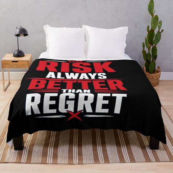Item preview, Risk Always Better Than Regret – Bold Fearless Motivation for a Courageous Life designed and sold by Huddy-clothes.