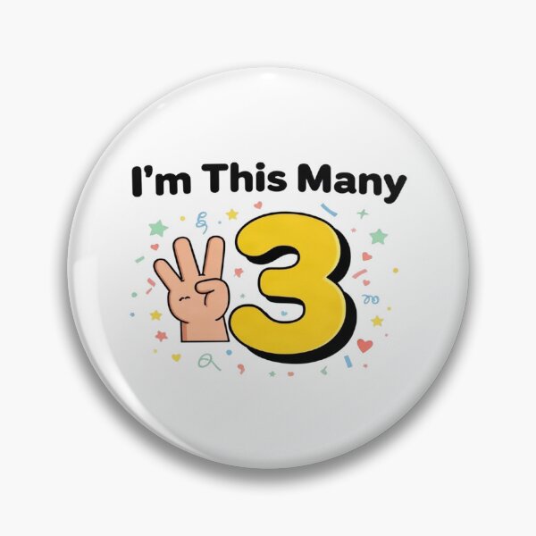 Item preview, I'm This Many Three — Kids Birthday Shirt designed and sold by Art&Fun.